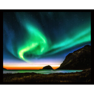 Aurora Borealis at Sunset
