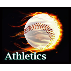 Flaming Baseball Athletics