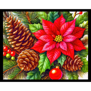 Pines and Poinsettia