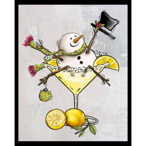 Snowman Lemon Drop Martini