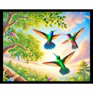 Three Hummingbirds
